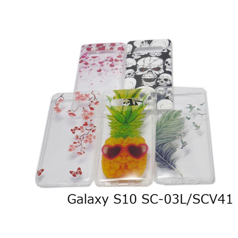 Galaxy S10(SC-03L/SCV41/SM-G973C) 光沢ソフトTPU プリント 絵柄 アート ケース