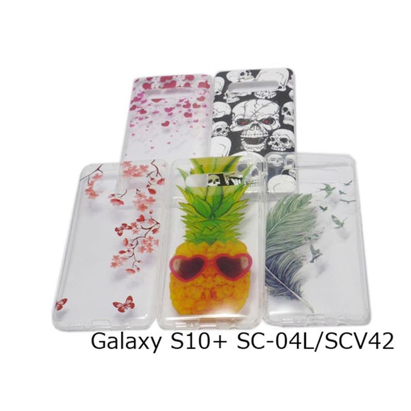 Galaxy S10+(SC-04L/SC-05L/SCV42) 光沢ソフトTPU プリント 絵柄 アート ケース