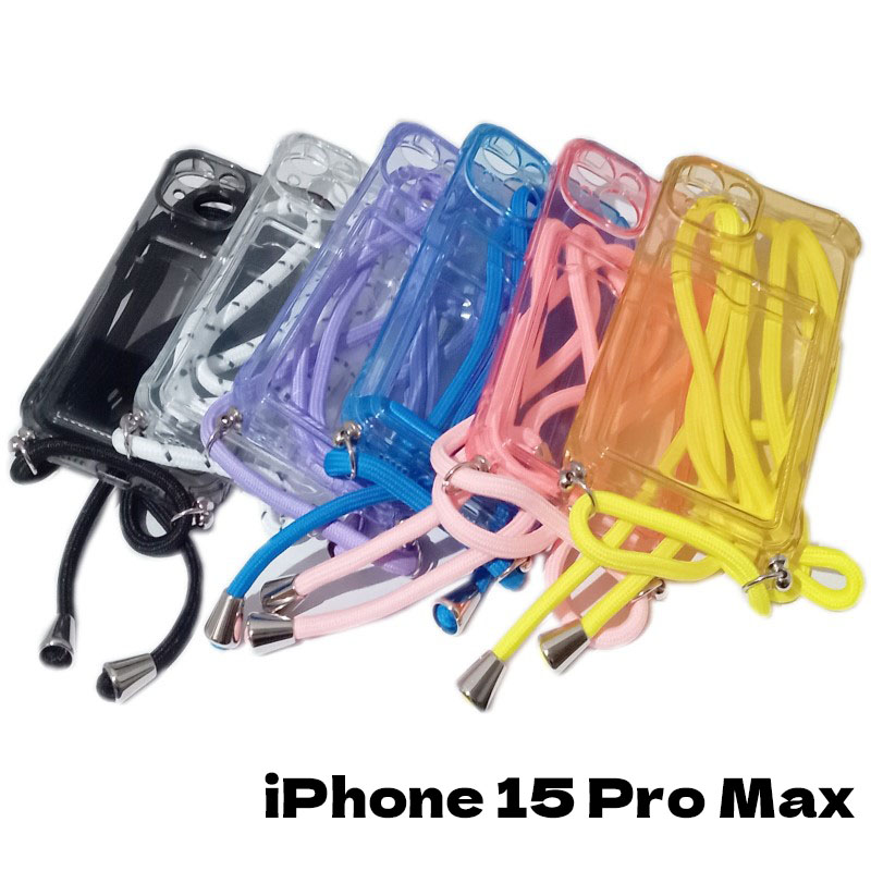 iPhone 15 Pro Max 光沢TPU 無地 ショルダー ケース