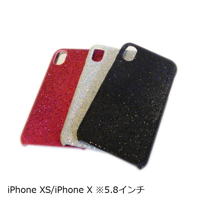 iPhone XS/X グリッター入りハード ラメ入り キラキラ ケース